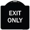 Signmission Designer Series Sign-Exit Only, Black & White Heavy-Gauge Aluminum, 18" H, 18" L, BW-1818-9844 A-DES-BW-1818-9844 - alternate 1
